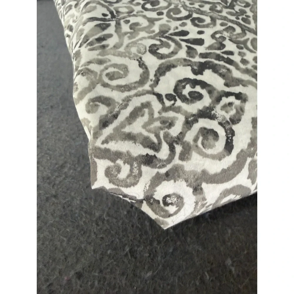 IKEA Angsklocka Duvet Cover Full Queen Gray White Paisley Print Boho Cottagecore